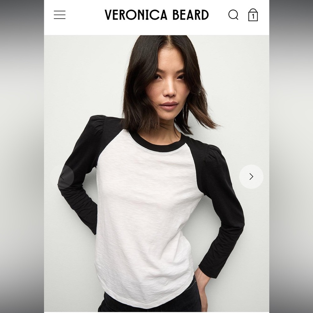 Veronica Beard Mason Baseball Tee (M)